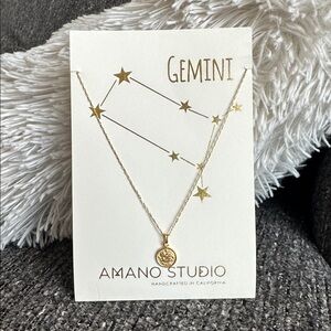 NEW Gold Gemini Necklace